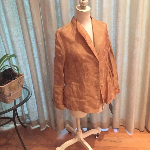 JONES NEW YORK Linen Jacket - PeachTan 16 NWT - Picture 7 of 7